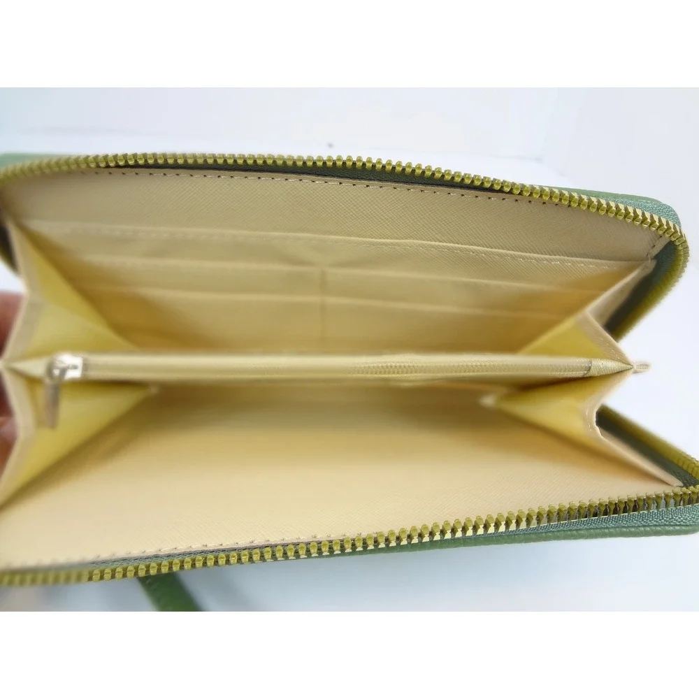 Ragsto Satchel Handbag Wallet Set Large Green New Pebbled Faux‎ Leather Padlock